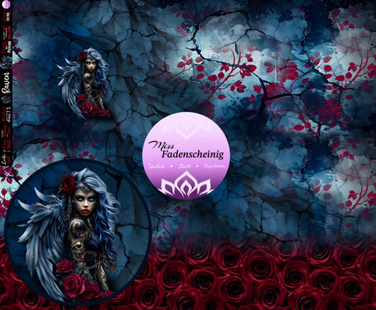 VORBESTELLUNG!!! Bio French Terry - XL Panel Raven - Überbreite